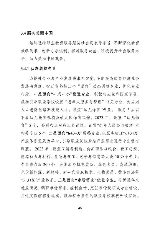 宿遷市中等職業(yè)教育質(zhì)量年度報告（2023年度）