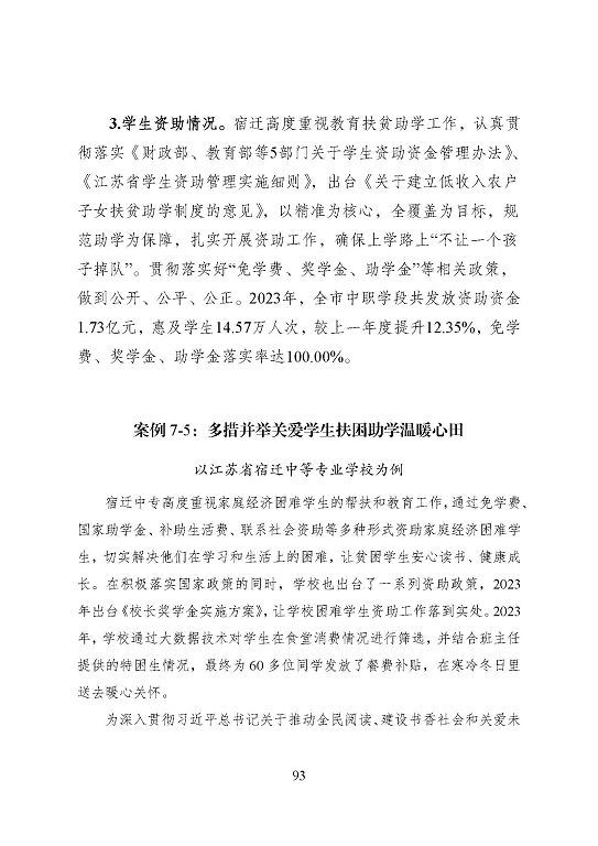 宿遷市中等職業(yè)教育質(zhì)量年度報告（2023年度）